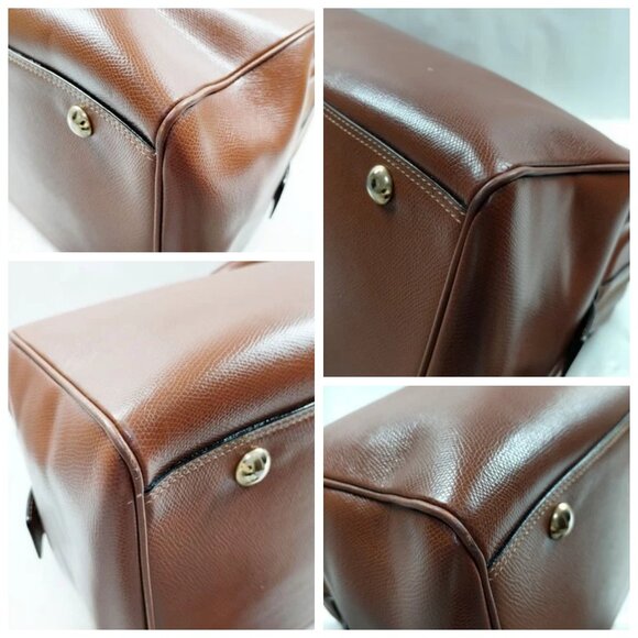 CELINE Boston Bag Brown Leather 326-052925 - Picture 6 of 13